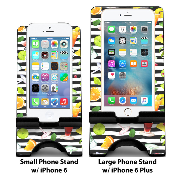 Cocktails Compare Phone Stand Sizes - with iPhones