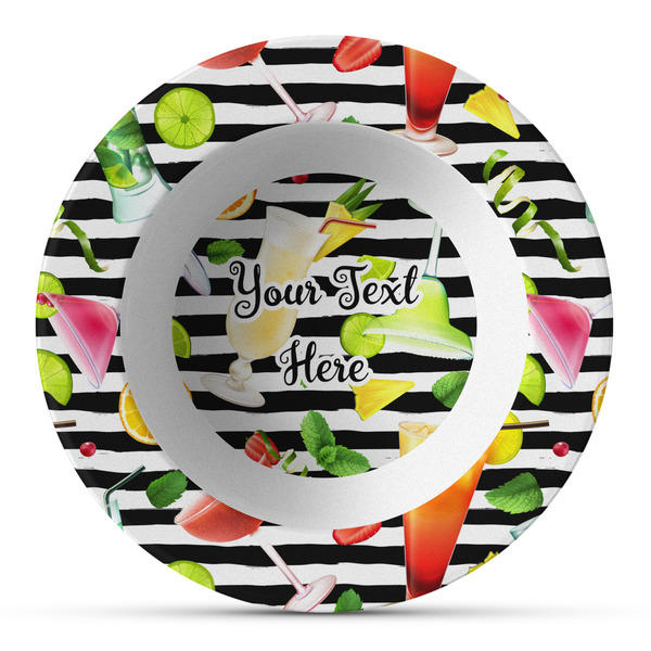 Custom Cocktails Plastic Bowl - Microwave Safe - Composite Polymer (Personalized)
