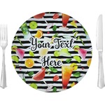 Cocktails 10" Glass Lunch / Dinner Plates - Single or Set (Personalized)