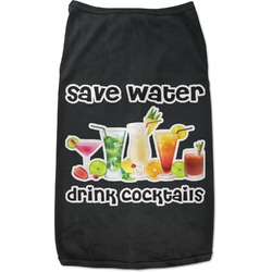 Cocktails Black Pet Shirt (Personalized)