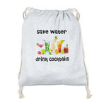 Cocktails Drawstring Backpack - Sweatshirt Fleece - Double Sided