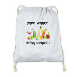 Cocktails Drawstring Backpack - Sweatshirt Fleece - Double Sided