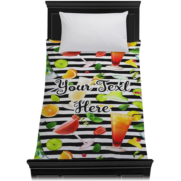 Cocktails Duvet Cover - Twin - On Bed - No Prop