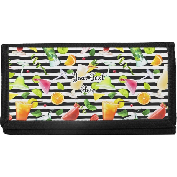 Custom Cocktails Canvas Checkbook Cover (Personalized)