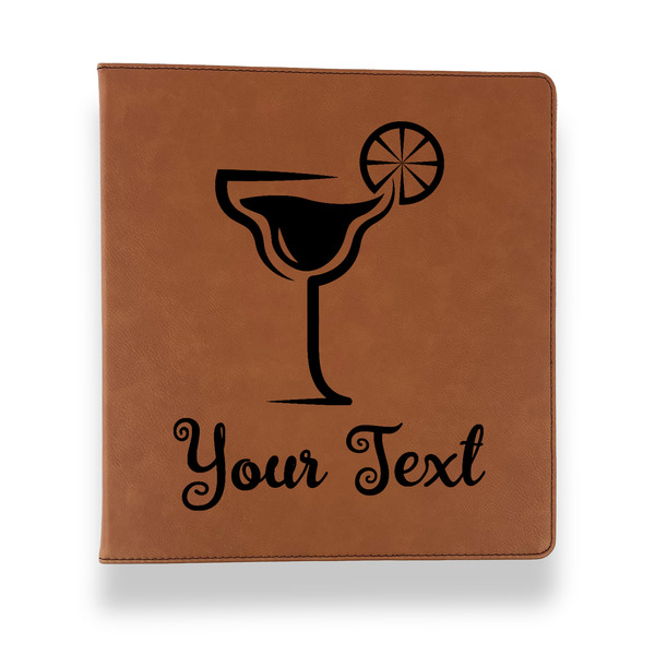 Custom Cocktails Leather Binder - 1" - Rawhide (Personalized)