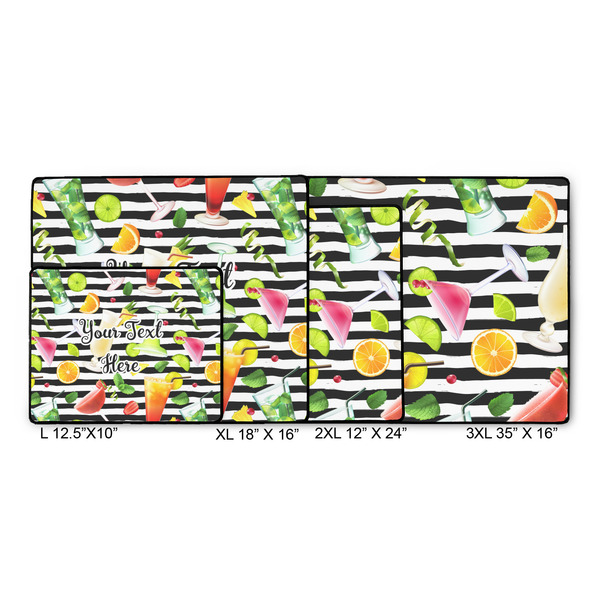 Cocktails Gaming Mats - SIZE CHART