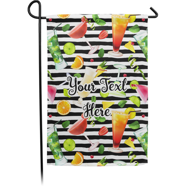 Custom Cocktails Small Garden Flag - Double Sided w/ Name or Text