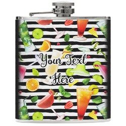 Cocktails Genuine Leather Flask (Personalized)