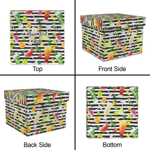Cocktails Gift Boxes with Lid - Canvas Wrapped - Medium - Approval