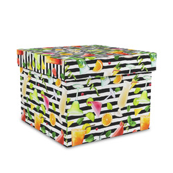 Cocktails Gift Box with Lid - Canvas Wrapped - Medium (Personalized)