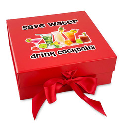 Cocktails Gift Box with Magnetic Lid - Red