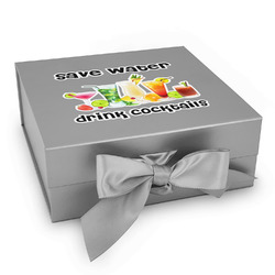Cocktails Gift Box with Magnetic Lid - Silver