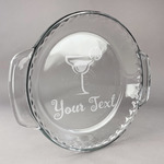 Cocktails Glass Pie Dish - 9.5in Round (Personalized)