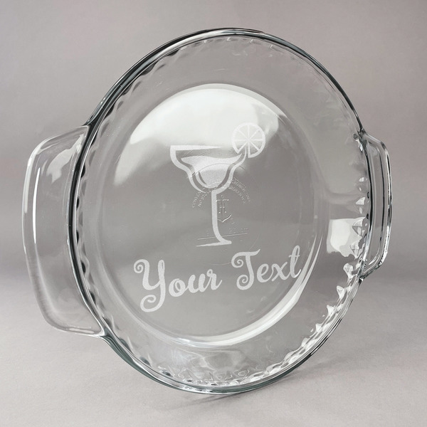 Custom Cocktails Glass Pie Dish - 9.5in Round (Personalized)