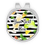Cocktails Golf Ball Marker - Hat Clip - Silver