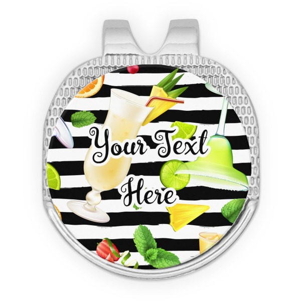 Custom Cocktails Golf Ball Marker - Hat Clip - Silver