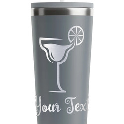 Cocktails RTIC Everyday Tumbler with Straw - 28oz - Grey - Single-Sided (Personalized)
