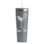 Cocktails RTIC Everyday Tumbler with Straw - 28oz - Grey - Single-Sided (Personalized)