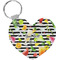 Cocktails Heart Plastic Keychain w/ Name or Text
