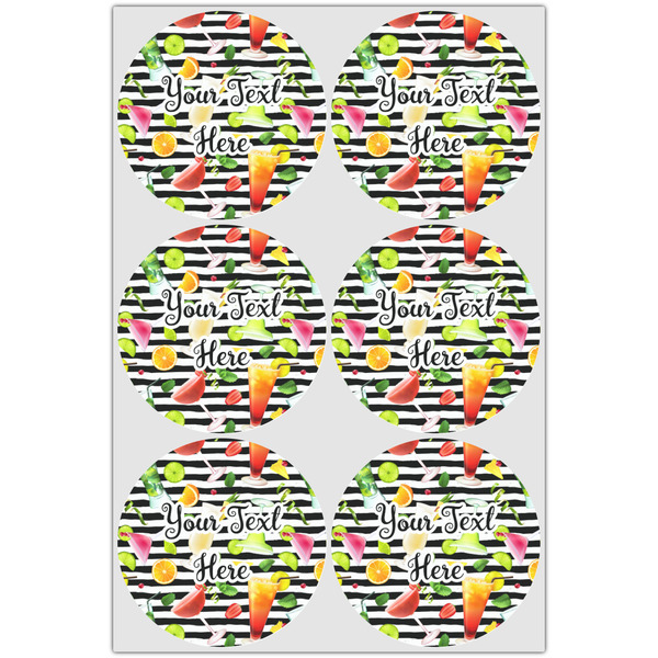 Cocktails Icing Circle - Large - Set of 6