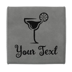 Cocktails Jewelry Gift Box - Engraved Leather Lid (Personalized)