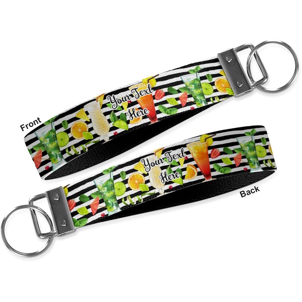 Cocktails Key-chain - Metal and Nylon - Front and Back