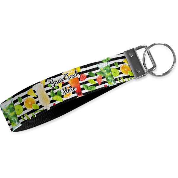 Custom Cocktails Webbing Keychain Fob - Small (Personalized)