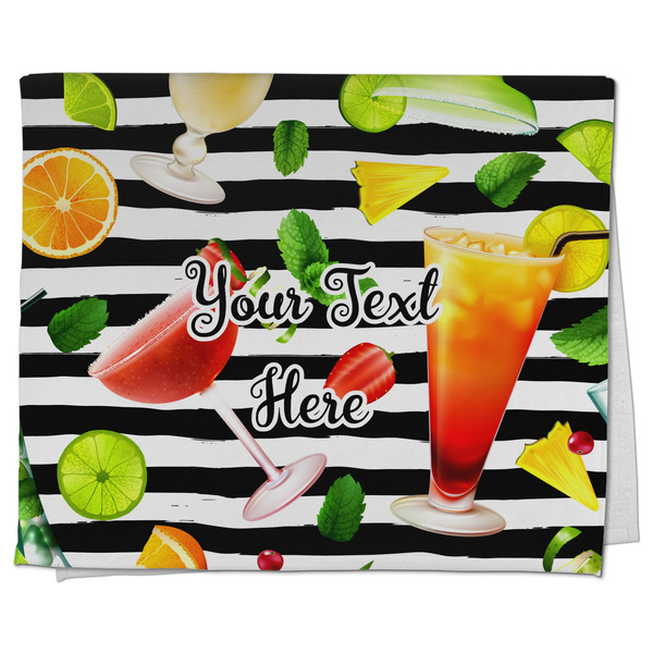 Custom Cocktails Kitchen Towel - Poly Cotton w/ Name or Text