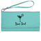 Cocktails Ladies Wallet - Leather - Teal - Front View