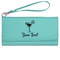 Cocktails Ladies Leatherette Wallet - Laser Engraved- Teal (Personalized)