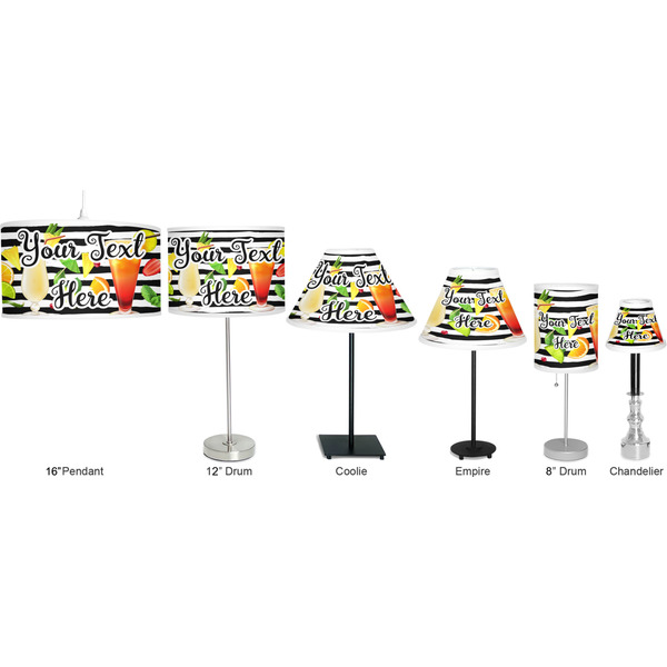 Cocktails Lamp Full View Size Comparison