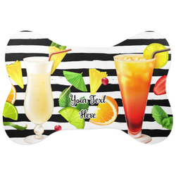 Cocktails Bone Shaped Dog Food Mat (Personalized)