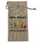 Cocktails Large Burlap Gift Bags - Front