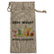 Cocktails Large Burlap Gift Bag - Front