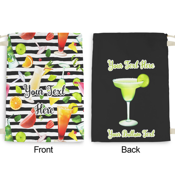 Cocktails Large Laundry Bag - Front & Back View