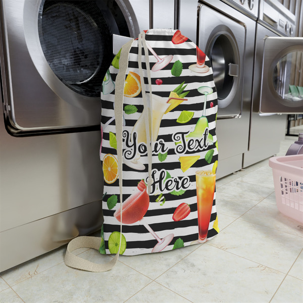 Cocktails Large Laundry Bag - In Context