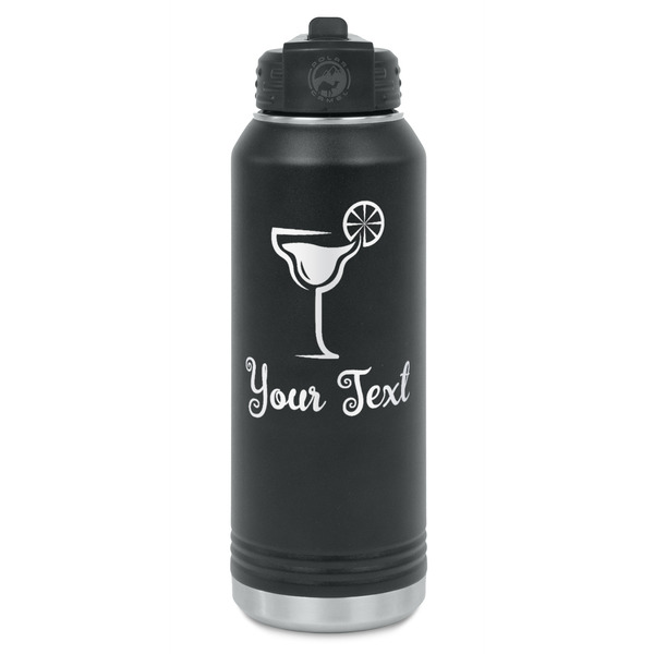 Custom Cocktails Water Bottles - Laser Engraved - Front & Back (Personalized)
