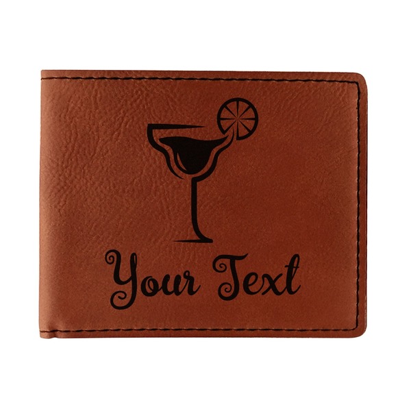 Custom Cocktails Leatherette Bifold Wallet - Double Sided (Personalized)