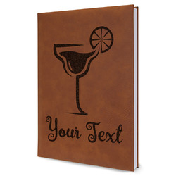 Cocktails Leather Sketchbook - Large - Single Sided (Personalized)