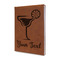 Cocktails Leather Sketchbook - Small - Double Sided (Personalized)