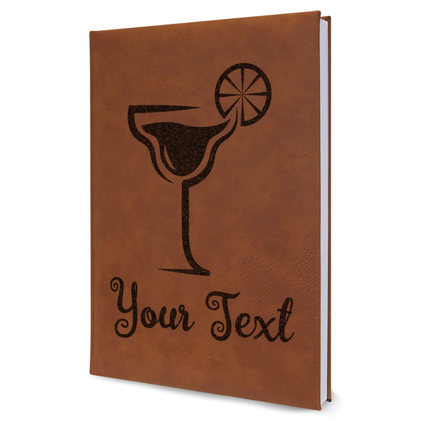 Custom Cocktails Leatherette Journal - Large - Single Sided (Personalized)