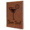 Cocktails Leatherette Journal - Large - Single Sided - Angle View