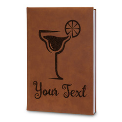 Cocktails Leatherette Journal - Large - Double Sided (Personalized)