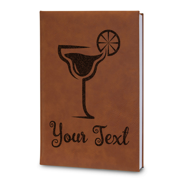 Custom Cocktails Leatherette Journal - Large - Double Sided (Personalized)