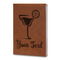 Cocktails Leatherette Journals - Large - Double Sided - Angled View