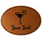 Cocktails Faux Leather Iron On Patch - Oval (Personalized)