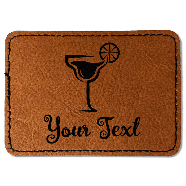Cocktails Leatherette Patches - Rectangle