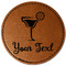 Cocktails Leatherette Patches - Round