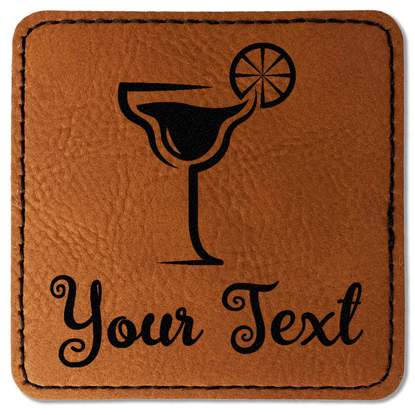 Cocktails Leatherette Patches - Square