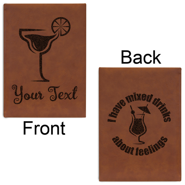 Cocktails Leatherette Sketchbooks - Large - Double Sided - Front & Back View